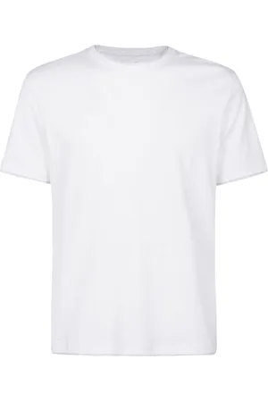 ELEVENTY Tops, Heren, Wit, S, Katoen, Katoenen T-shirt met ronde hals
