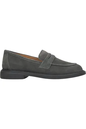 Estro Schoenen, Dames, Grijs, 40 EU, Grijze Penny Loafers