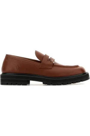 Marni Schoenen, Heren, Bruin, 43 EU, Leer, Caramelkleurige leren loafers