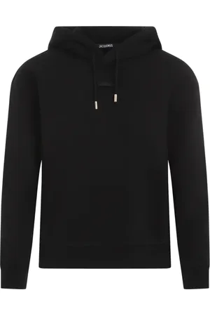 Jacquemus Sweatshirts & Hoodies, Dames, Zwart, S, Katoen, Zwarte Sweatshirt met Trekkoordcapuchon