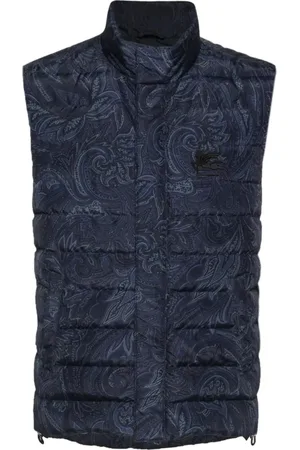 Etro Jassen, Heren, Blauw, M, Polyester, Puffer Vest