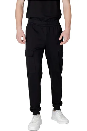 EA7 Broeken, Heren, Zwart, M, Katoen, Stijlvolle sportbroek
