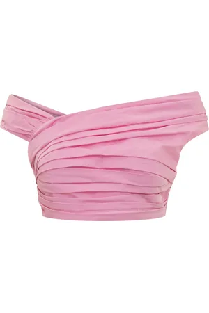 Dsquared2 Tops, Dames, Roze, XS, Polyester, Mouwloze Korte Top
