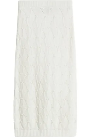 Max Mara Rokken, Dames, Wit, M, Katoen, Goloso Jurk
