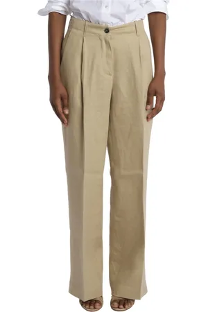 Nine In The Morning Broeken, Dames, , W27, Linnen, Linnen Broek met Pinces