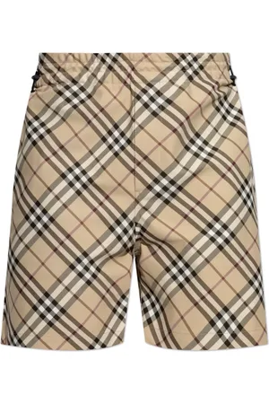 Burberry Korte broeken, Heren, , M, Polyester, Shorts met ruitpatroon