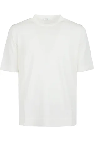 BALLANTYNE Tops, Heren, Wit, M, Katoen, Klassiek Katoenen T-shirt