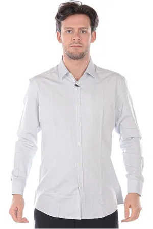 D.A. Daniele Alessandrini Overhemden, Heren, Blauw, S, Katoen, Blouses Shirts