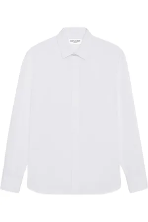 Saint Laurent Overhemden, Heren, Wit, M, Elegant E24 Overhemd
