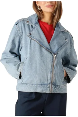 Modstrom Jassen, Dames, Blauw, XS, Katoen, Lichtblauwe Ibenmd Jas