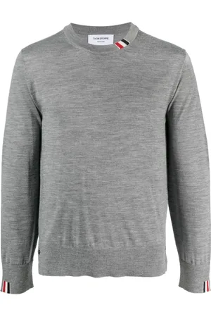 Thom Browne Truien, Heren, Grijs, L, Crewneck