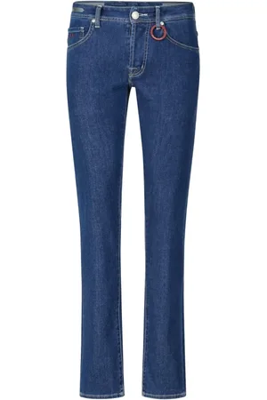 sartoria tramarossa Jeans, Heren, Blauw, W36, Slim-Fit Jeans met karabijnhaak