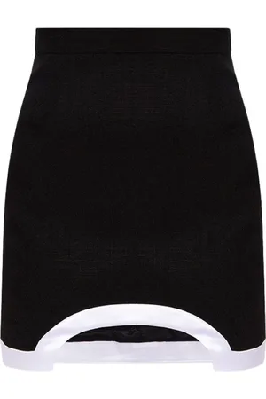 Casablanca Rokken, Dames, Zwart, S, Satijn, High-Waisted Mini Rok