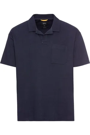 Camel Active Truien, Heren, Blauw, XL, Stijlvolle Jack met Opstaande Kraag