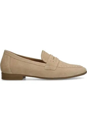 Manfield Schoenen, Dames, , 39 EU, Suède, Fluwelen Loafers met Gouden Studs