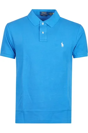 Ralph Lauren Tops, Heren, Blauw, S, Slim Fit Polo Shirt