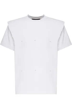 HELIOT EMIL Tops, Heren, Wit, M, Katoen, Outline Logo Wit T-shirt