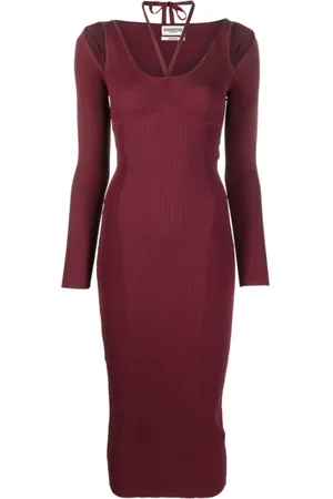 Essentiel Antwerp Kleedjes, Dames, Rood, S, Daidong Fw 14 Midi Jurk