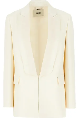 Fendi Jassen, Dames, , S, Wol, Tuxedo Blazer