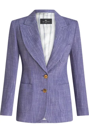 Etro Jassen, Dames, Blauw, XS, Polyester, Casual Blazer