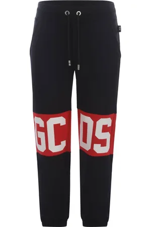 GCDS Broeken, Heren, Zwart, S, Katoen, Herenkatoenen sweatpants met verstelbaar trekkoord