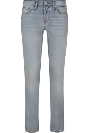 7 for all Mankind Jeans, Dames, Blauw, W28, Denim, Blauwe Skinny Jeans Verhoog Garderobe Chic Look