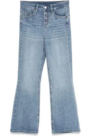 Liu Jo Jeans, Dames, Blauw, W31, Katoen, Indigo Classic Jeans met Logo Patch