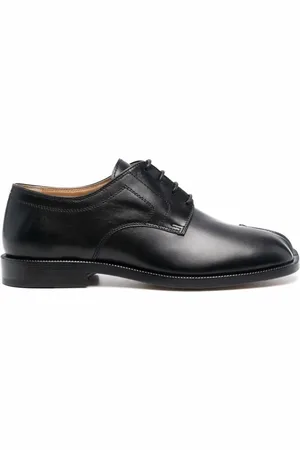 Maison Margiela Schoenen, Dames, Zwart, 40 EU, Leer, Tabi-Toe Veterlaars