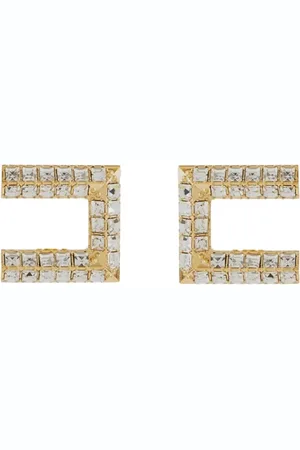 Elisabetta Franchi Accessoires, Dames, Geel, ONE Size, Logo Oorbellen
