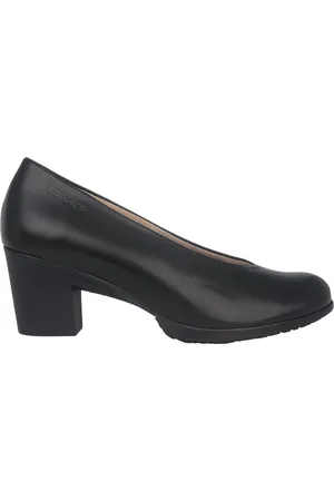 Wonders Schoenen, Dames, Zwart, 35 EU, Klassieke Zwarte Leren Hoge Hak Pomp
