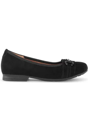 Gabor Schoenen, Dames, Zwart, 37 EU, Zwarte fluwelen ballerina`s