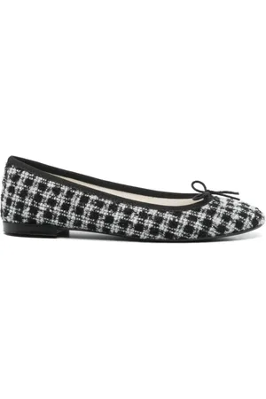 Repetto Schoenen, Dames, Zwart, 38 EU, Tweed, Tweed Ballerina Ballet Flats Noir