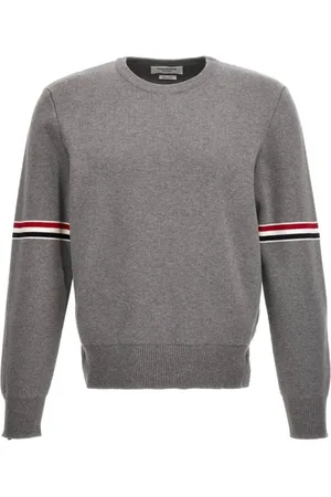 Thom Browne Truien, Heren, Grijs, L, T-shirt met korte mouwen