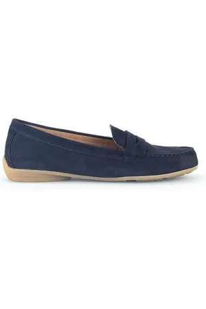 Gabor Schoenen, Dames, Blauw, 39 EU, Suède, Mocassin