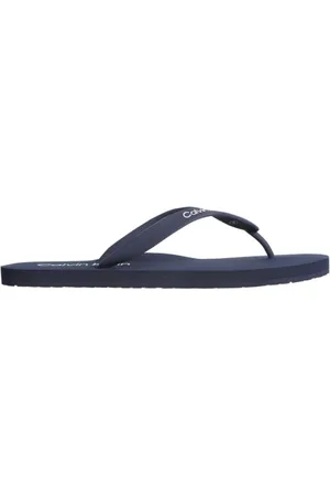 Calvin Klein Schoenen, Heren, Blauw, 44 EU, Rubberen slippers