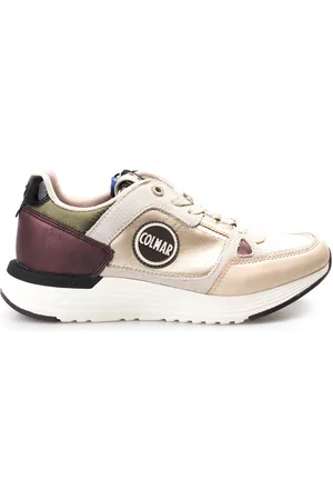 Colmar Schoenen, Dames, , 36 EU, Leer, Sneakers met ronde neus en vetersluiting met 3D-logo