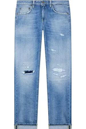 Dondup Jeans, Dames, Blauw, W28, Blauwe Stijlvolle Broek