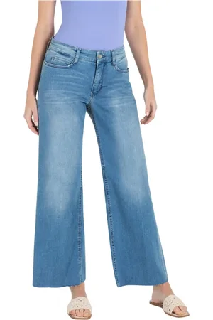 Mac Jeans, Dames, Blauw, 2Xs, Wide Fringe Jeans