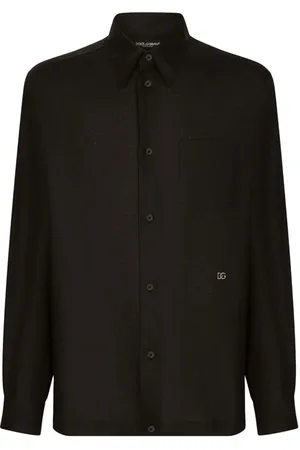 Dolce & Gabbana Overhemden, Heren, Zwart, 2Xl, Katoen, Casual Katoenen Overhemd in Diverse Kleuren