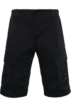 C.P. Company Korte broeken, Heren, Blauw, L, Katoen, Stretch Sateen Cargo Shorts