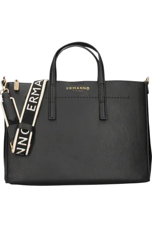 ERMANNO SCERVINO Tassen, Dames, Zwart, ONE Size, Leer, Grote Tote Tas Tiara Stijl