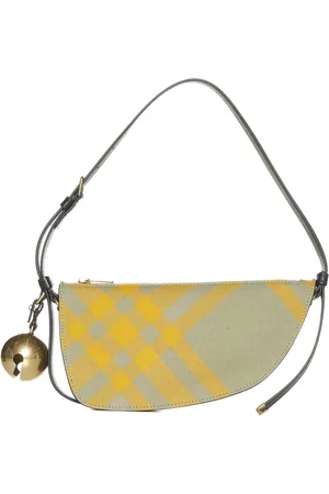 Burberry Tassen, Dames, Veelkleurig, ONE Size, Wol, Sling Shield Schoudertas met Ruitpatroon