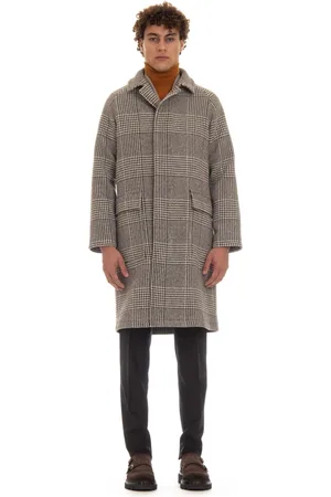 TAGLIATORE Mantels, Heren, Veelkleurig, M, Single-Breasted Jas met Oversized Pasvorm