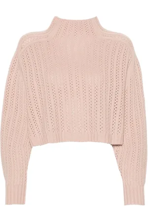 Max Mara Truien, Dames, Roze, S, Wol, Wol-cashmere trui