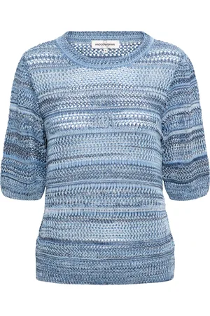 &Co Woman Truien, Dames, Blauw, 2Xl, Katoen, Pullover Babette