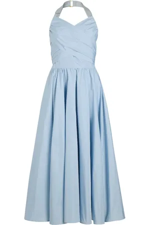 Patou Kleedjes, Dames, Blauw, S, Katoen, Celeste Jurk Hemelsblauw Katoenmix