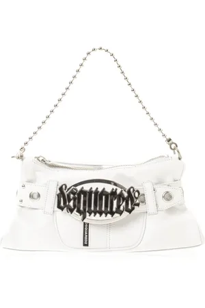 Dsquared2 Tassen, Dames, Wit, ONE Size, Leer, Gothic Schoudertas