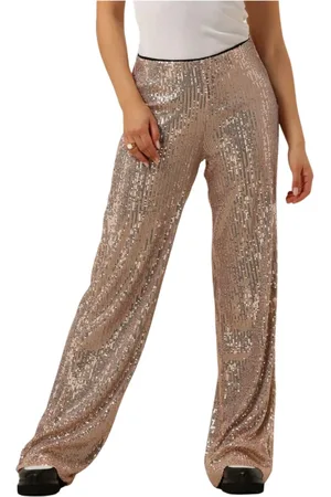 Co`Couture Broeken, Dames, Roze, S, Pailletten, Salie Pailletten Broek