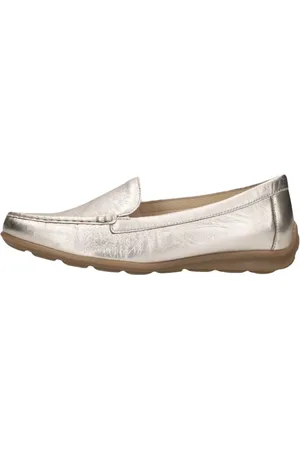 Gabor Schoenen, Dames, Geel, 35 EU, Suède, Gouden Leren Mocassins