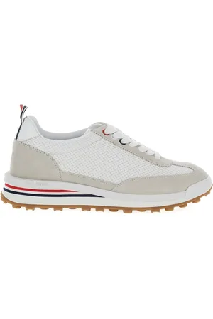 Thom Browne Schoenen, Dames, Wit, 36 1/2 EU, Nylon, Tech Runner Sneakers Nylon Zool